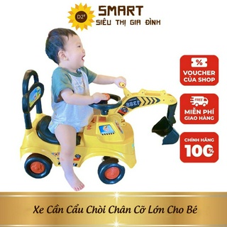 Xe cần cẩu chòi chân cỡ lớn cho bé, xe chòi chân vận động thể chất
