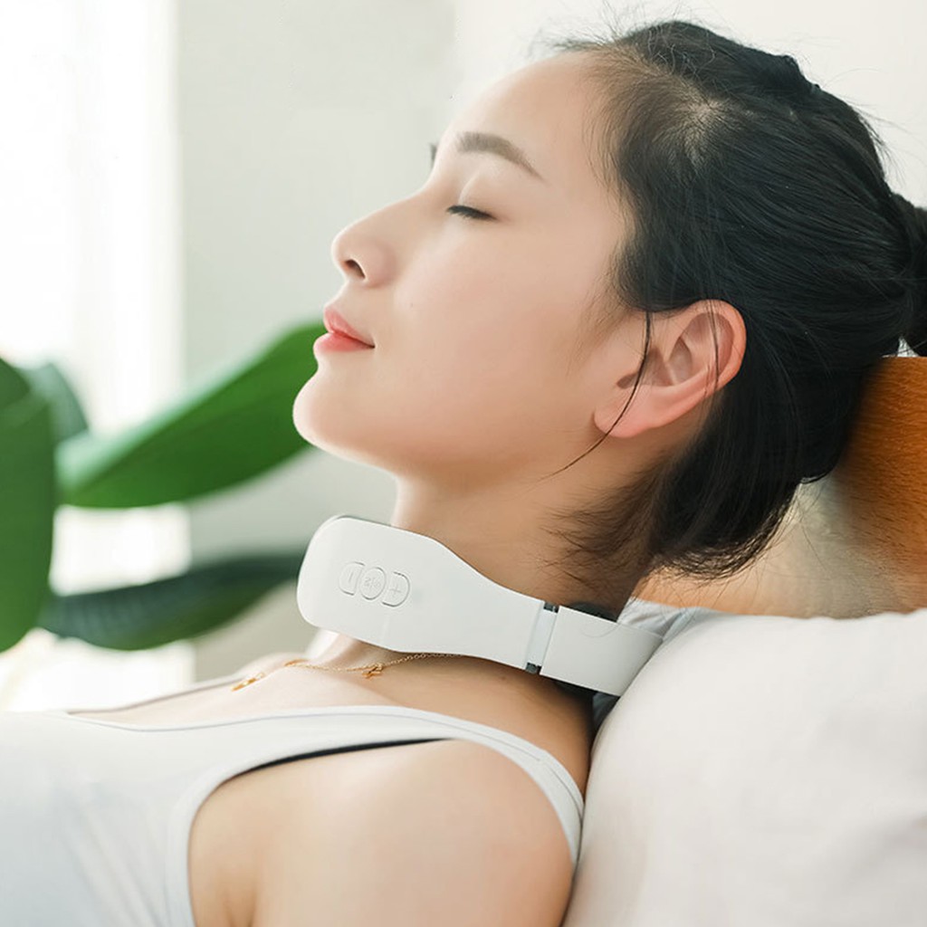 MÁY MASSAGE CỔ 3D THÔNG MINH MINI NHỎ GỌN / MÁY MASSAGE VÙNG CỔ VAI GÁY TẶNG MIẾNG DÁN MASSA