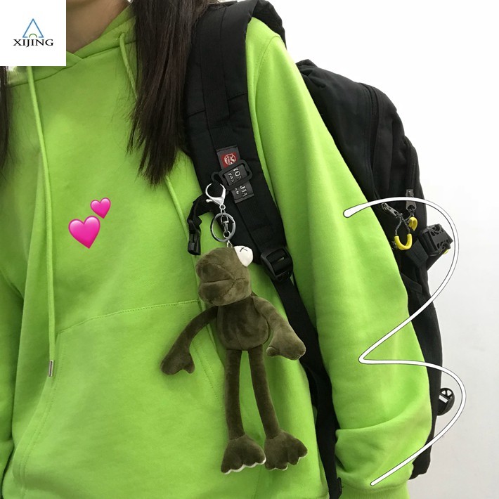 Móc chìa khóa hình ếch nhồi bông đáng yêu