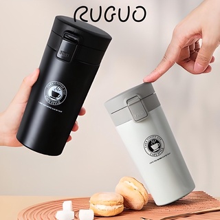Cốc giữ nhiệt cà phê inox 304 cao cấp 380ml 2 lớp nắp chống tràn kiểu dáng hàn quốc