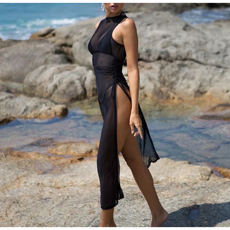 BY013 - Bikini Kèm Váy Voan Đen - Đồ Bơi Nữ Kín Đáo Nhưng Không Kém Phần Gợi Cảm
