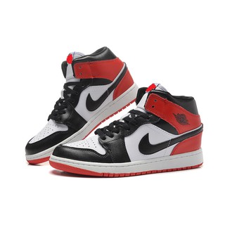 [Fullbox] Giày bóng rổ thể thao 2018  Jordan 1 Retro Đỏ Đen Trắng Cổ Cao