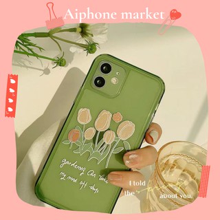 Ốp Lưng Trong Suốt Họa Tiết Hoa Xinh Xắn Cho Iphone 12 11promax 11 7 / 8plus Iphone12