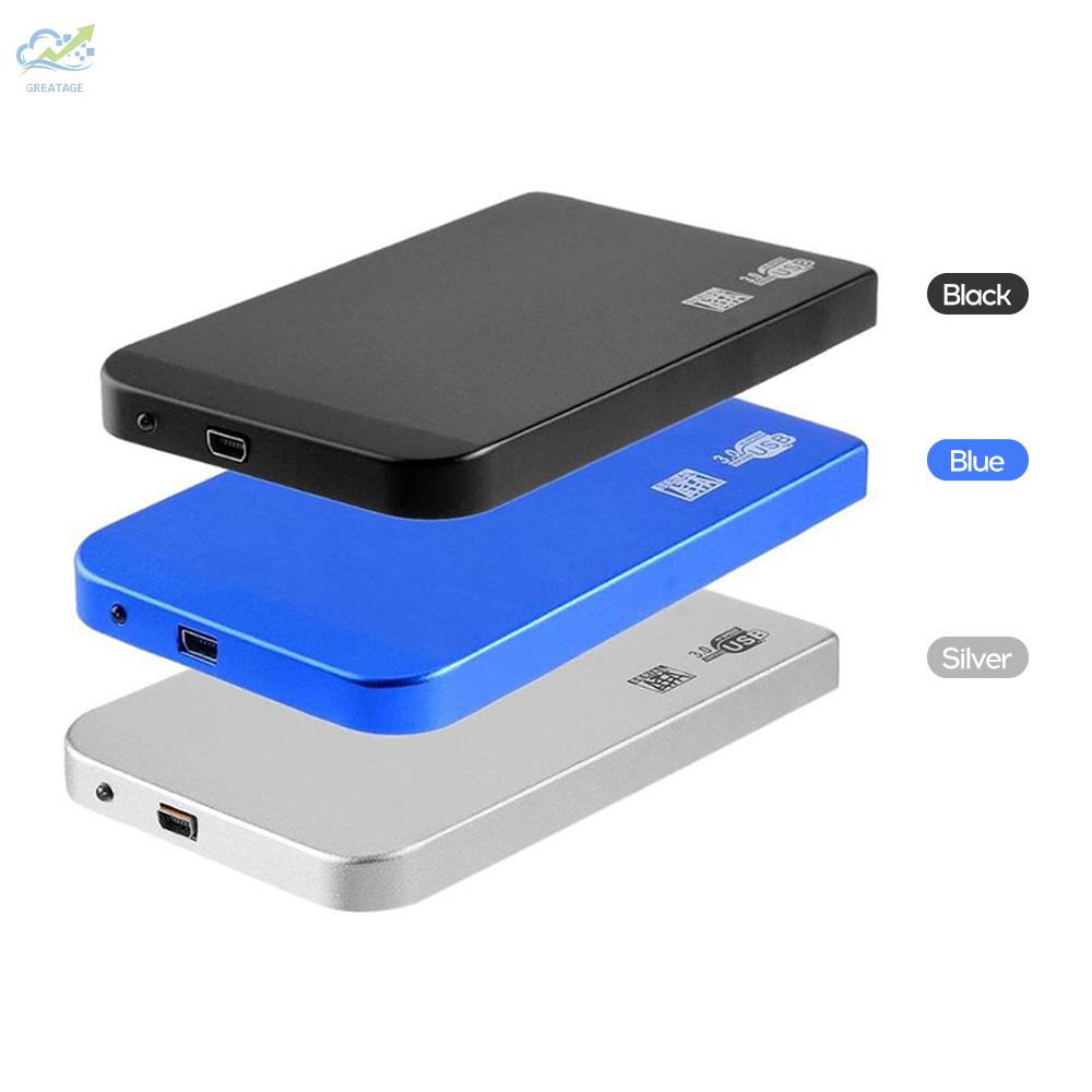 Ổ Cứng Ngoài 2.5in Usb3.0 Sata Ssd Hdd 5gbps 3tb Usb3.0 Sata Màu Bạc