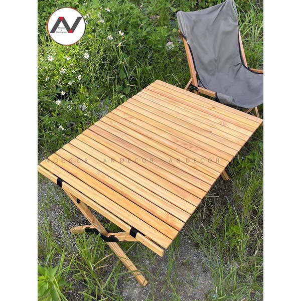 Bàn Dã Ngoại Mặt Cuộn Tròn Gấp Gọn Cao Cấp Bàn Camping Cắm Trại Gấp Gọn