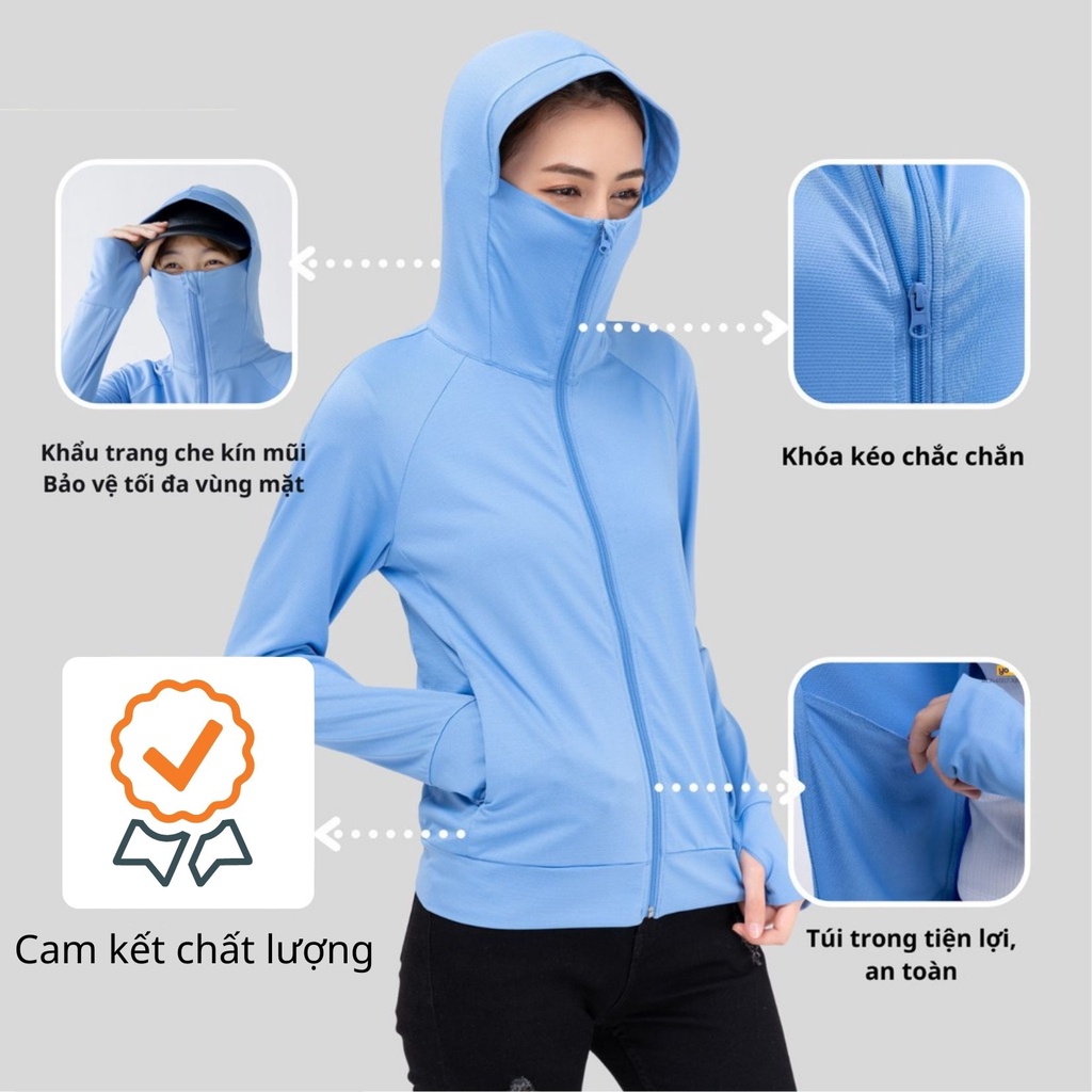 Áo chống nắng nữ⚡SALE 50%⚡áo chống nắng 1 lớp CM FASHION chất thông hơi cao cấp, MỎNG-NHẸ-MÁT