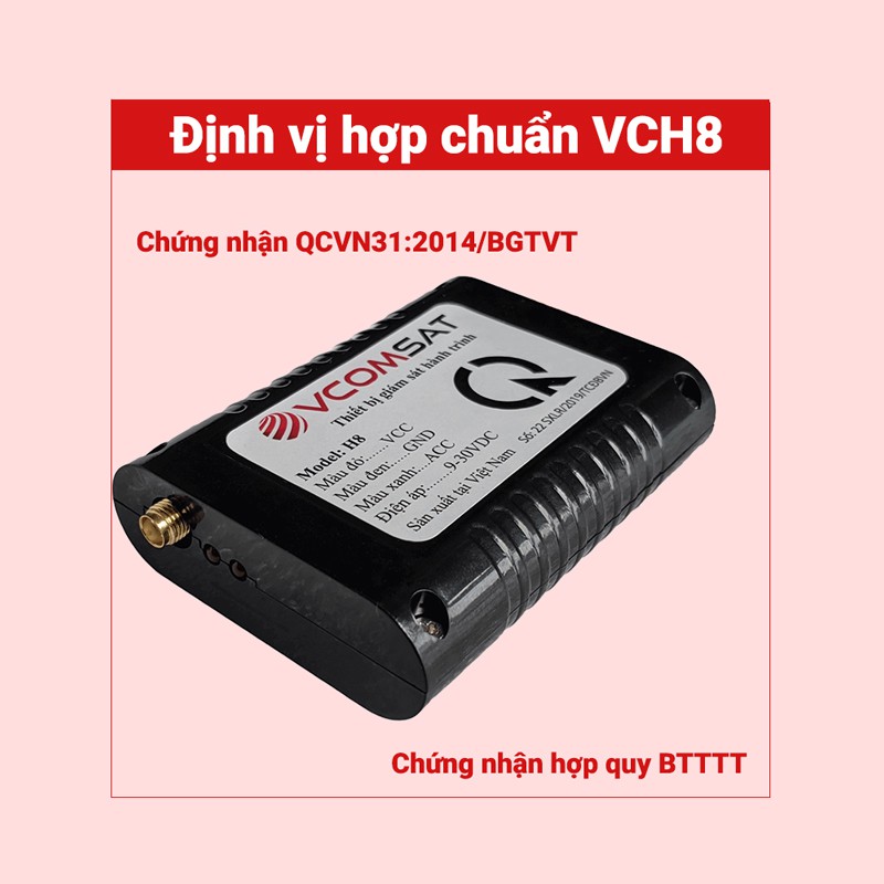 Định Vị Ô Tô Hợp Quy/ Hợp Chuẩn H8 - chống trộm - Miễn phí App năm đầu tiên (Sim Data 4G, App tiếng Việt)