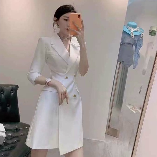 Đầm Vest Công Sở Dự Tiệc Sang Trọng Hàng Thiết Kế Cao Cấp Váy Vest Đi Tiệc, Công Sở, Đi Chơi, Dạo Phố V15031