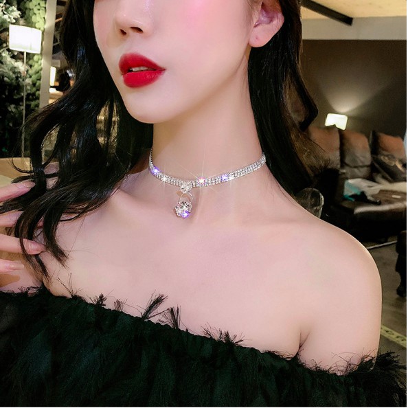 Choker 1 tầng đính đá trendy