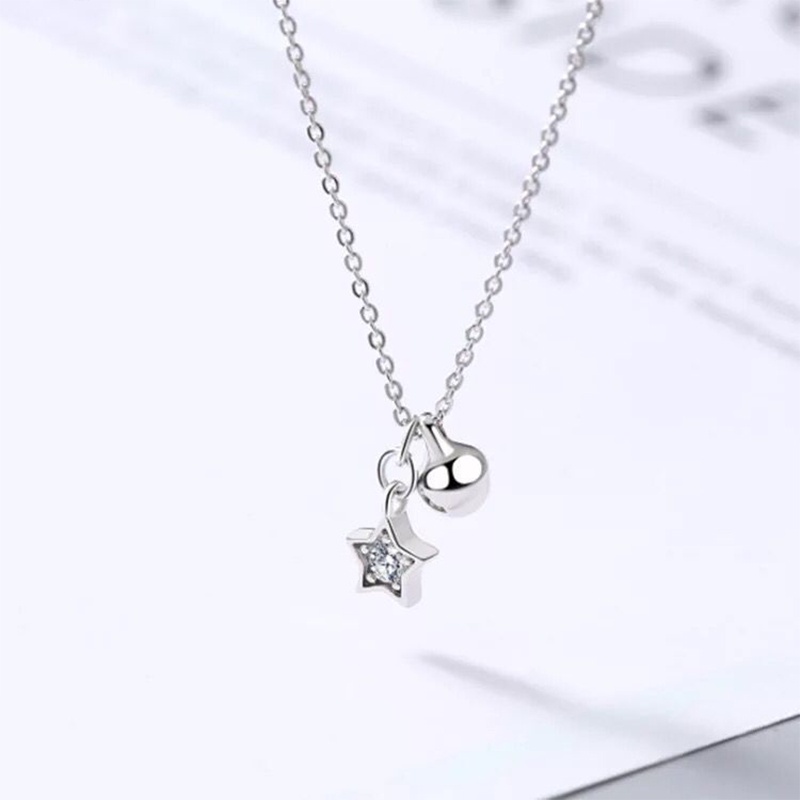 Vòng cổ Bạc Mặt Ngôi Sao Năm Cánh Sang Trọng Thời Trang Hàn Quốc Dành Cho Nữ
