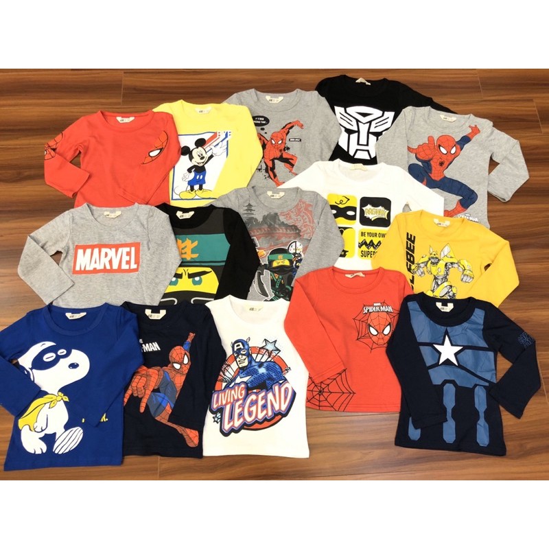 Áo cotton dài tay bé trai Marvel, ninja