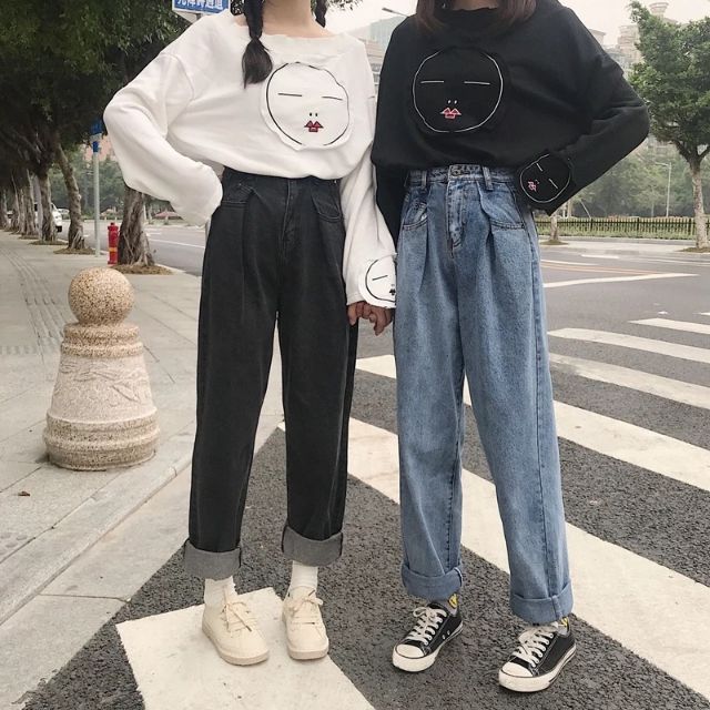 Quần Jeans Ống Suông Bigsize