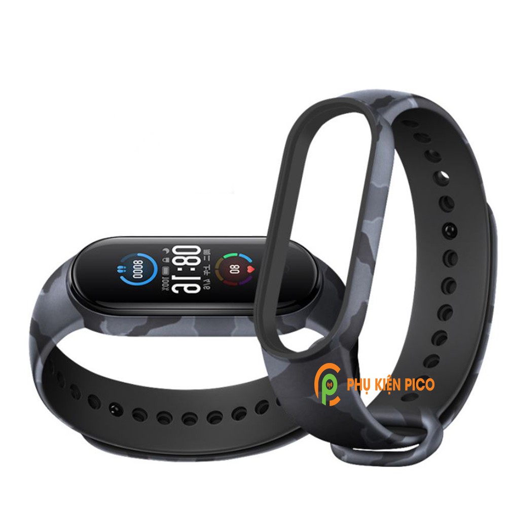 Dây đeo thay thế Xiaomi Mi Band 5 full box dây silicon vòng đeo tay Miband 5 màu camo rằn ri