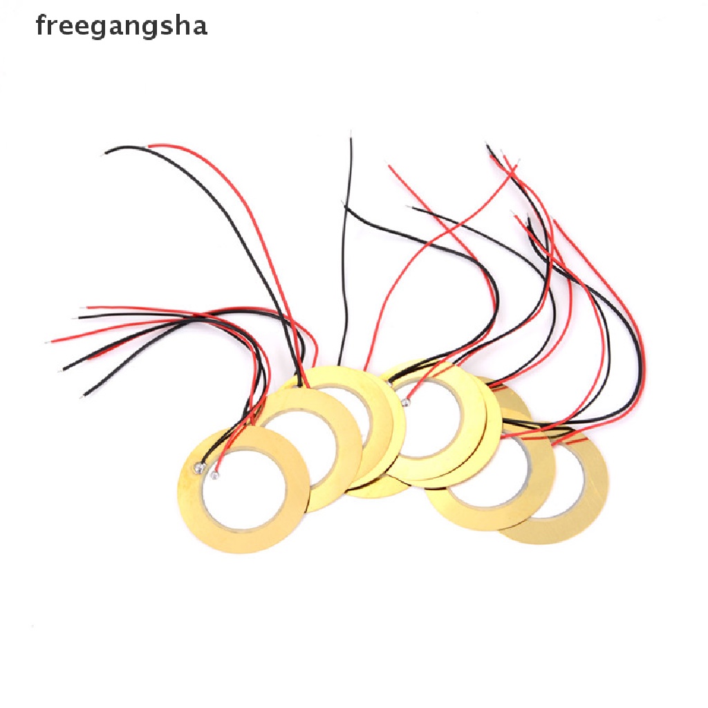 [FREG] 10 PCS 35mm Piezo Elements buzzer Sounder Sensor Trigger Drum Disc+ wire copper FDH