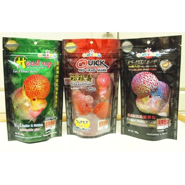 PLATINUM OKIKO - THỨC ĂN LÊN ĐẦU MÀU CHÂU CHO CÁ LA HÁN 100g - HÀNG CÔNG TY
