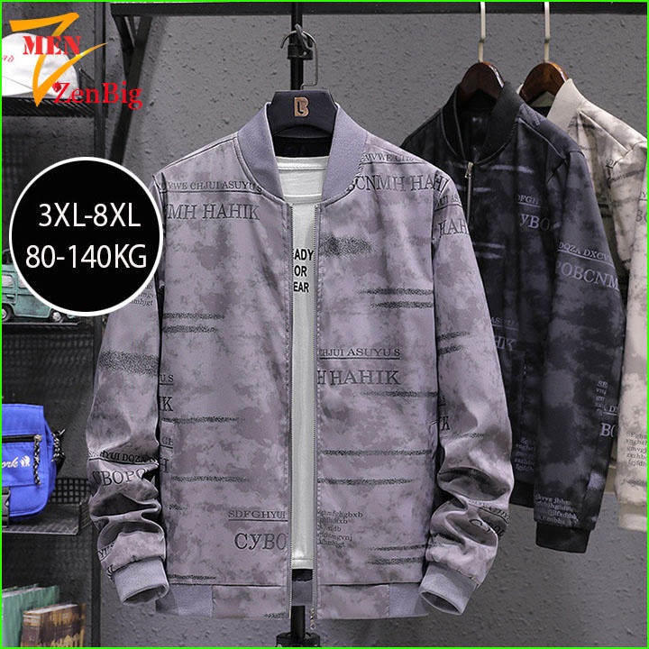 áo khoác nam big size bomber hàng bigsize dành cho người mập người béo, size ngoài cỡ Zenbig