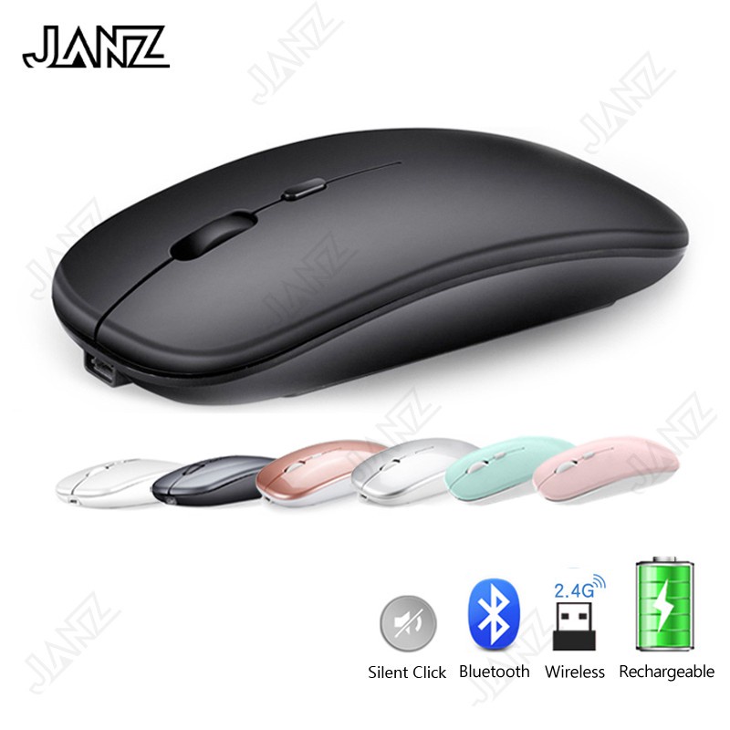Chuột Không Dây Bluetooth 2.4GHz Có Thể Sạc Lại Cho PC / Laptop / Điện Thoại / Máy Tính Bảng