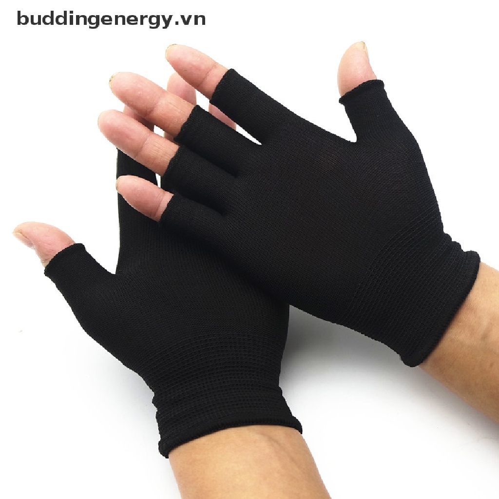 Găng tay len cotton hở ngón thời trang dành cho nam nữ