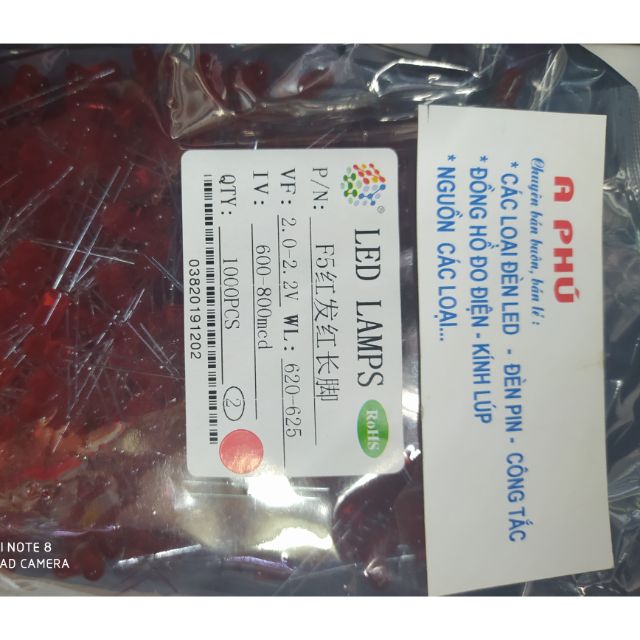 Led màu phi 5 gói 1000c