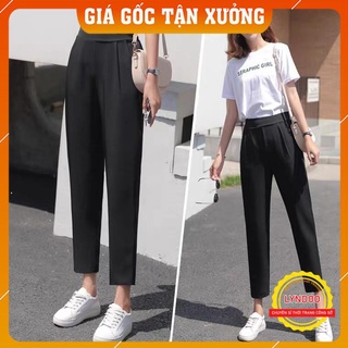 Quần tây lưng thun nữ 💖 𝑭𝑹𝑬𝑬𝑺𝑯𝑰𝑷 💖 Quần baggy cạp chun khóa sườn vải tuyết mưa cực dễ phối đồ