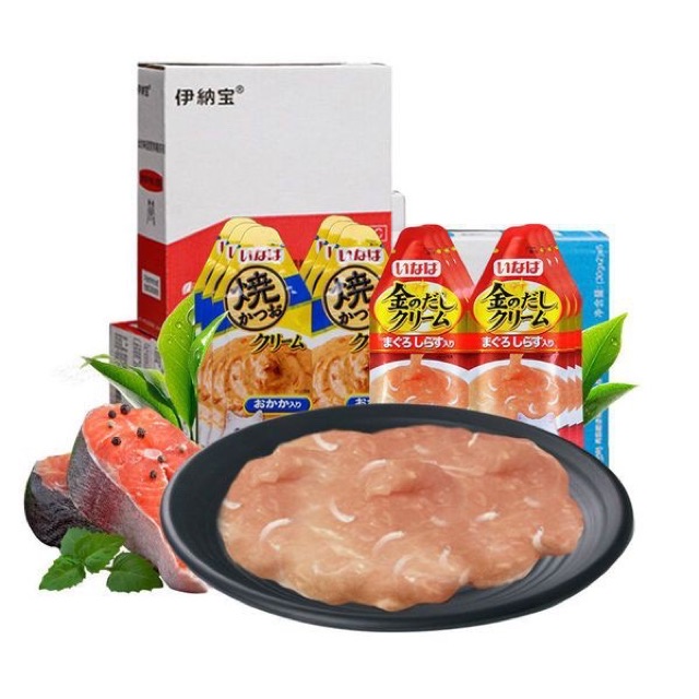 [Giao ngay Nowship/Grab] Súp thưởng cho mèo Inaba Kin no dashi cream 30g - Súp thưởng Inaba gói 30g