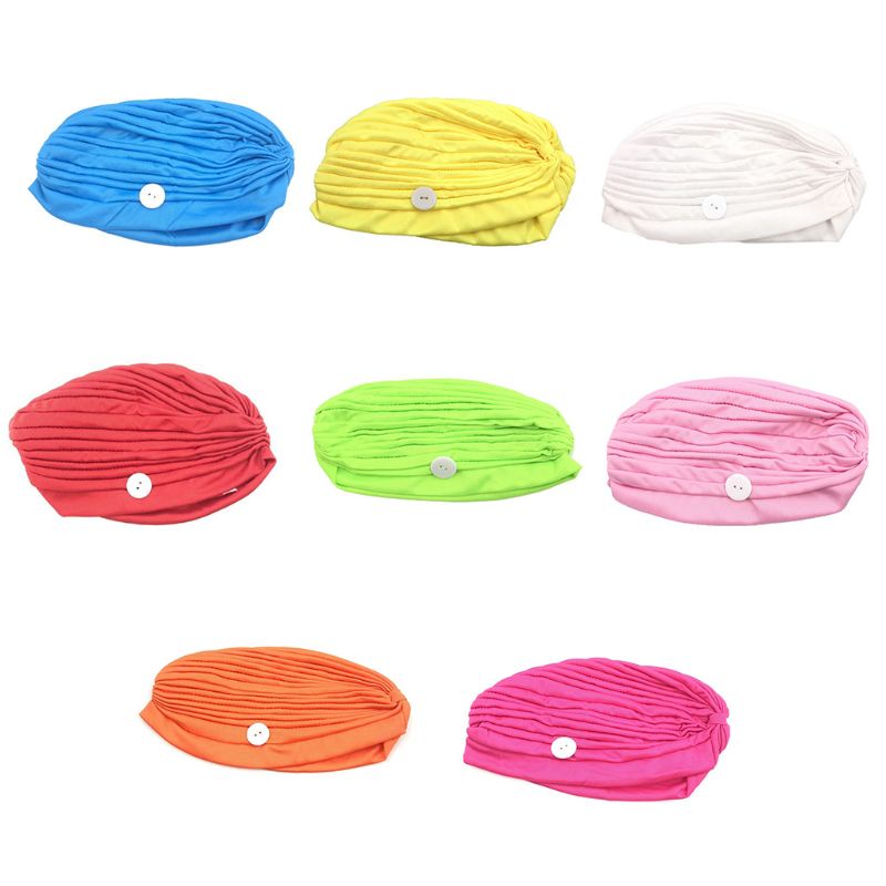 Mũ Trùm Đầu Bandana Màu Trơn Dạ Quang Nút Thắt Nơ Kèm Giá Đỡ Mặt Chống Nhìn Trộm Kiểu Thể Thao Cho Nữ