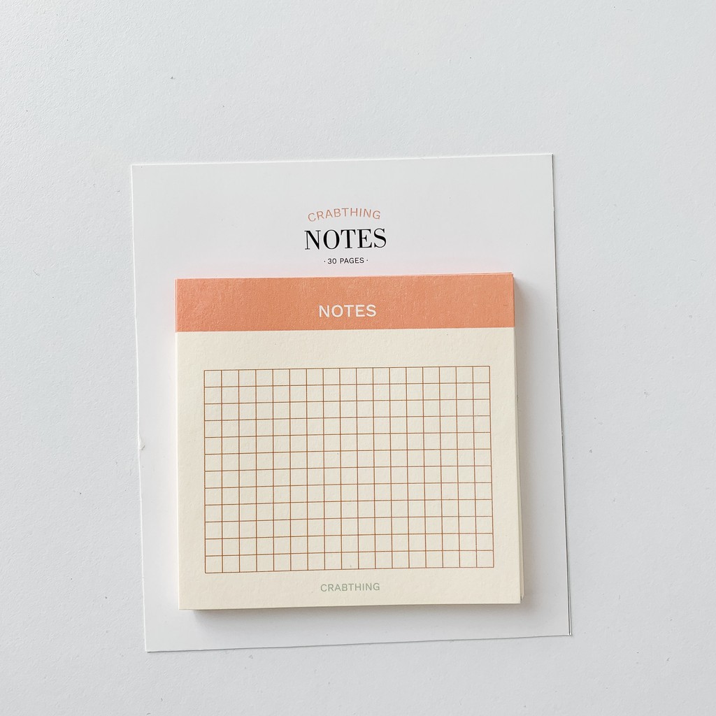 Giấy note ghi chú kẻ ô vuông - Crabit Grid Notepad - 30 tờ