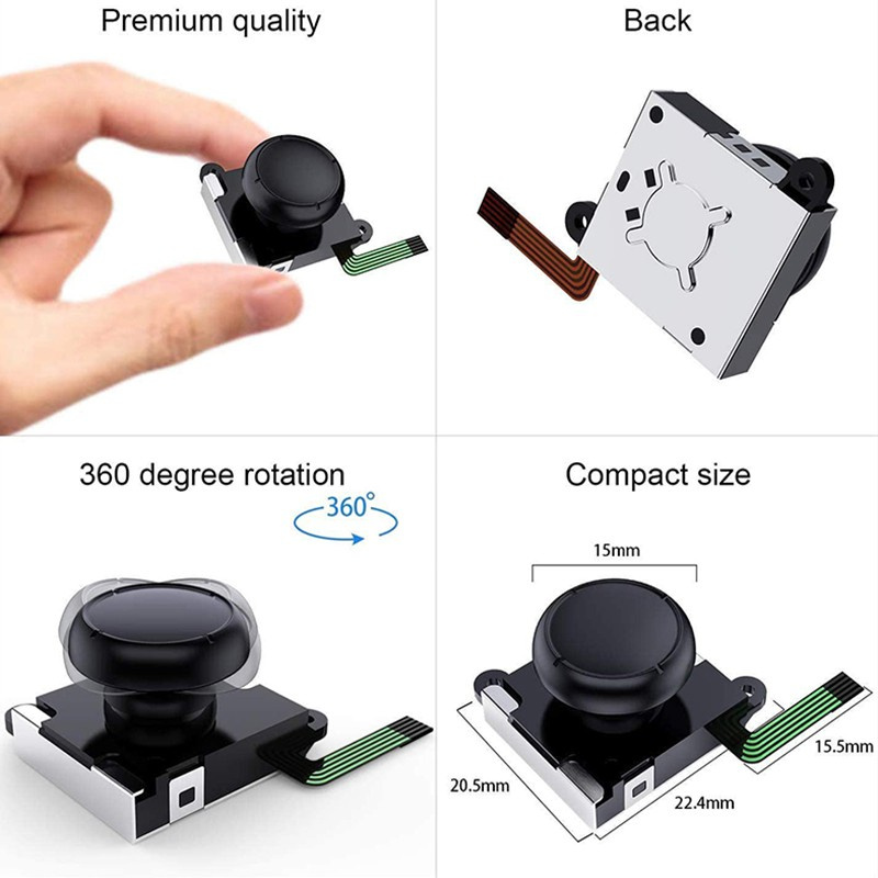 3D Joycon Joystick, for Nintendo Switch, Include Tri-Wing,Screwdriver