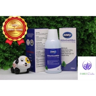 [CHÍNH HÃNG] NƯỚC SÚC MIỆNG HMU CHLORHEXIDINE 0.12%