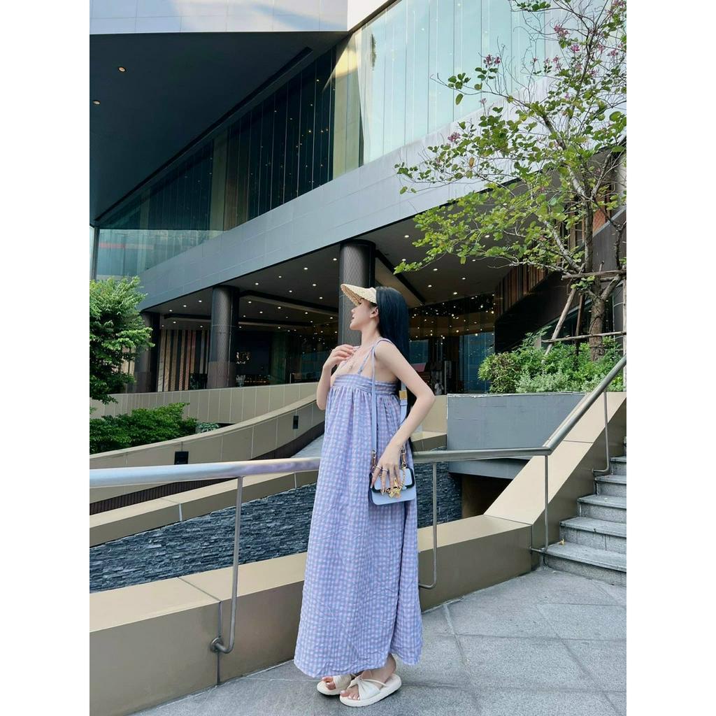 Váy đầm cúp ngực maxi dáng dài nữ 2 dây bín  có mút ôm body chất xốp mềm màu đen dự tiệc sang chảnh thời trang  aloha