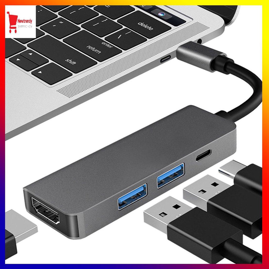 Trạm Sạc 4 Trong 1 Type-C Sang Usb3.0X2 + Pd + Hdmi (0605)