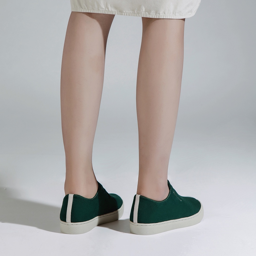 Giày Một vải xanh lá cây không dây
