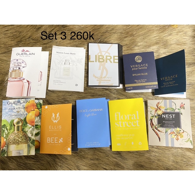 set vial nước hoa các hãng