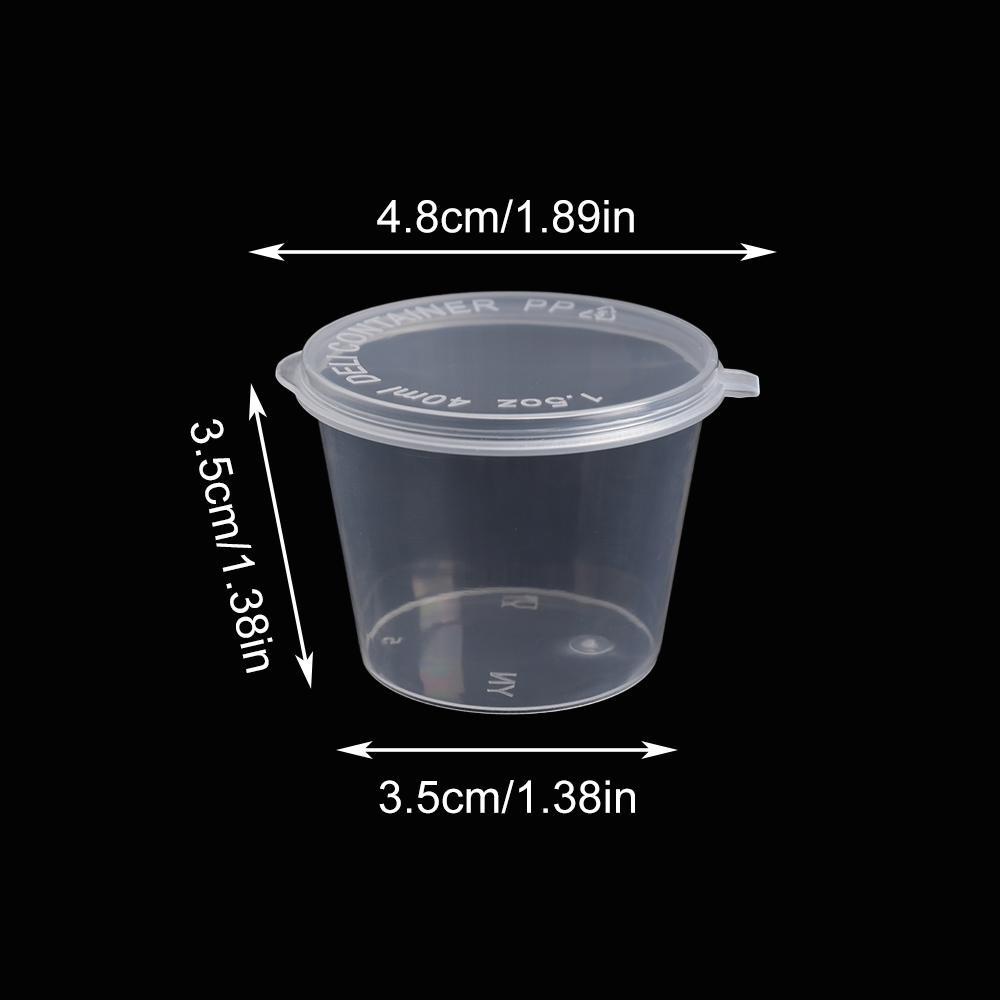 Set 30 Cốc Đựng Màu Nước Sốt Bằng Nhựa Có Thể Tái Sử Dụng