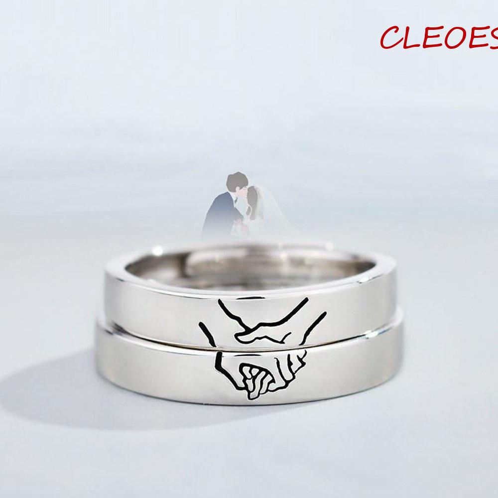 Nhẫn Đôi Bằng Kim Loại Tùy Chỉnh Thời Trang Cho Nam Và Nữ