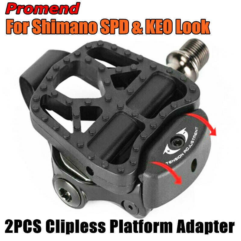 Road Bike Pedal Adapter Self-Locking Clipless for Shimano SPD System