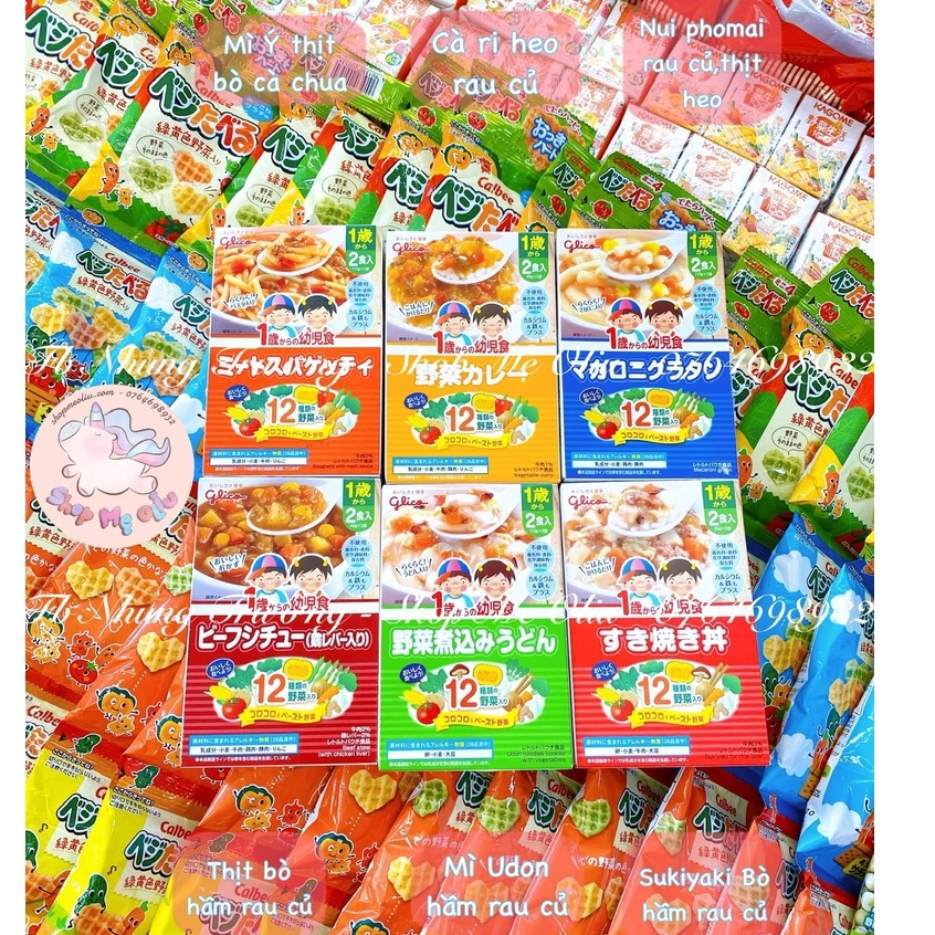 Cháo / Súp /Mì ống Glico Nhật Bản cho bé từ 12 tháng tuổi
