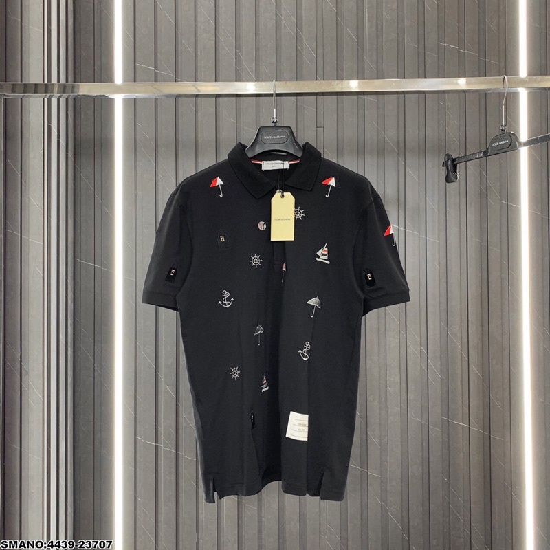Áo POLO Thom Browne Thêu Nổi Hoạ Tiết Hình chất cotton mềm mát • MinWay Store