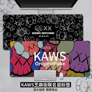 Tấm Lót Chuột Và Bàn Phím Máy Tính Dày Dặn Chống Trượt In Hình Sesame Street Kaws Kiểu Graffiti Sáng Tạo