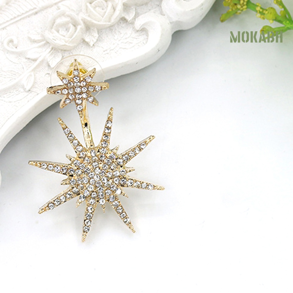 1 Đôi Bông Tai Hình Vũ Công Đính Đá Lấp Lánh Thời Trang