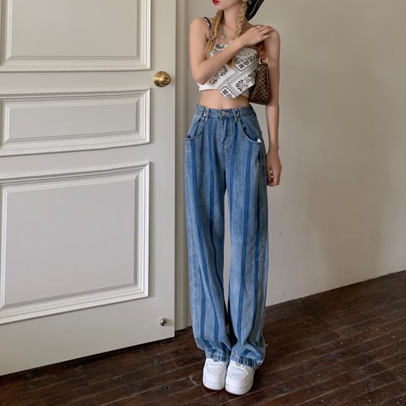 Quần Jeans Nữ Lưng Cao Ống Rộng Thời Trang Hàn Quốc