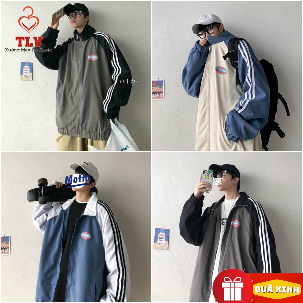 Áo Khoác Dù Penta.Q 3 Sọc Nam Nữ Unisex Form Rộng 2 Lớp Chống Nắng TLV