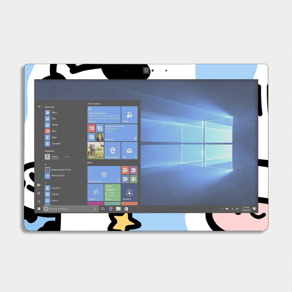 Bộ skin dán laptop mẫuu Bò Sữa / Có mẫu decal dán cho tất cả các hãng máy tính