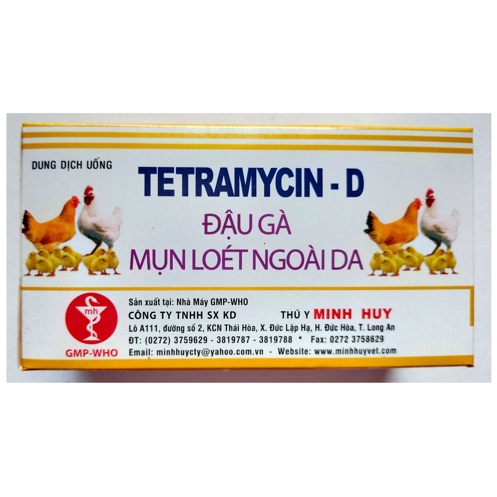 5 lọ sản phẩm dùng cho đậu gà, đậu chim TETRAMYCIN 10 ml