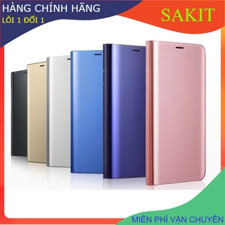Bao da - ốp clear view cho samsung a10 - a50 - a50s- a30s - j6+ - oppo f7 ( bao da thanh lý - giao màu ngẫu nhiên