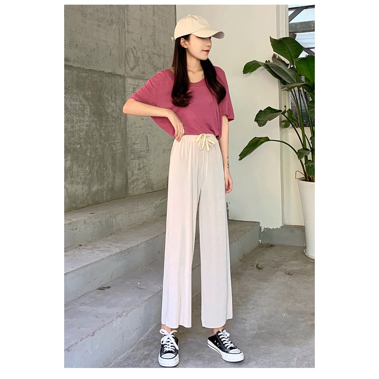 NRVP Quần Ống Rộng Lưng Cao Thời Trang Dành Cho Nữ