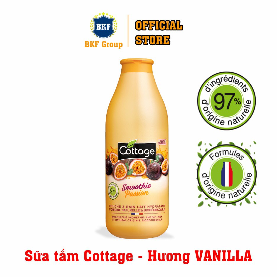 SỮA TẮM DƯỠNG TRẮNG DA COTTAGE 750ml Của Pháp - Có hóa đơn VAT