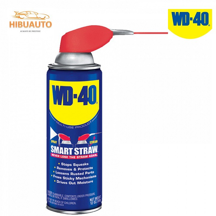 Chai xịt chống rỉ sét, bôi trơn WD-40 Smart Straw 12Oz 382ml
