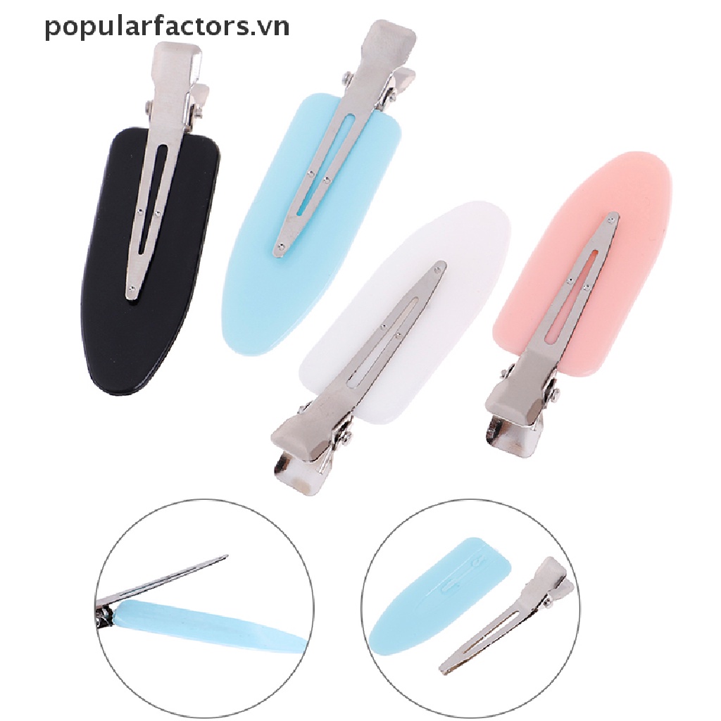 Set 4 Kẹp Tóc Không Để Lại Dấu 4 Màu Hình Chiếc Lá