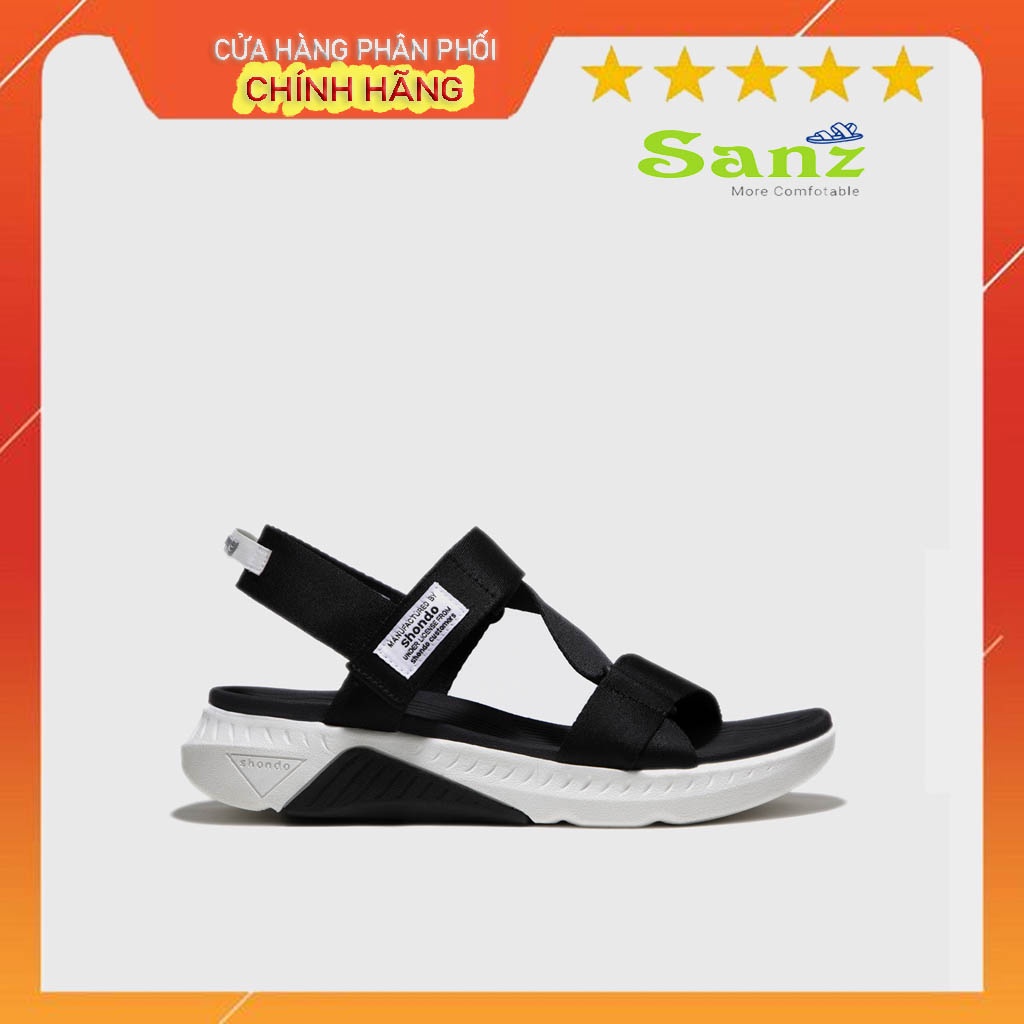 Giày Sandal Shondo Shat F7 Racing màu đen đế trắng Chính Hãng 100%